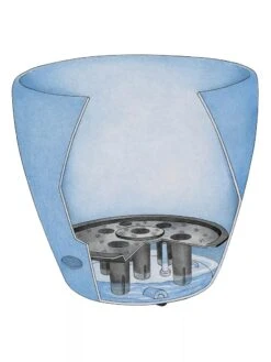 Viva Round Self-Watering Rolling Planter, 17.25” Diameter -Garden Pot Planter Sales Store 39325 002