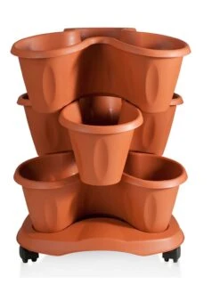 Trifoglio 3-Tier Planter On Wheels 10 Trifoglio 3-Tier Planter On Wheels -Garden Pot Planter Sales Store 3 4 crop 8613625 05V