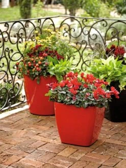 Viva Square Self-Watering Rolling Planter, 14" Diameter -Garden Pot Planter Sales Store 8586699 982 tif