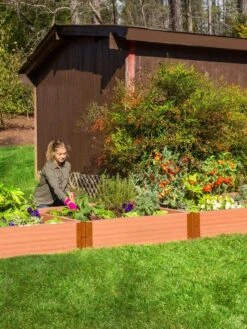 Classic Sienna Composite Raised Bed, 11" High With 2" Board -Garden Pot Planter Sales Store 8588267 03V tif