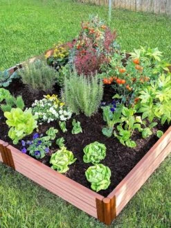 Classic Sienna Composite Raised Bed, 11" High With 2" Board -Garden Pot Planter Sales Store 8588280 05V tif