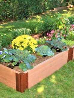 Classic Sienna Composite Raised Bed, 11" High With 2" Board -Garden Pot Planter Sales Store 8588283 01V tif