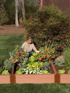 Classic Sienna Composite Raised Bed, 11" High With 2" Board -Garden Pot Planter Sales Store 8588283 03V tif