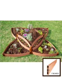 Classic Sienna Raised Garden Bed Versailles Sunburst With 1" Boards