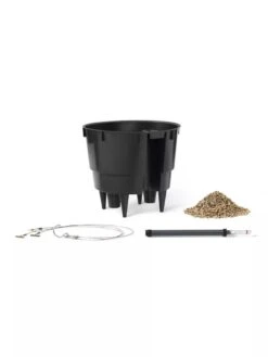 Lechuza® Nido Cottage Wicker Hanging Planter -Garden Pot Planter Sales Store 8591154WT 001V tif