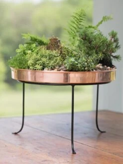 Large Round Copper Plant Tray, 14" 12 Large Round Copper Plant Tray, 14" -Garden Pot Planter Sales Store 8593567 4637 tif