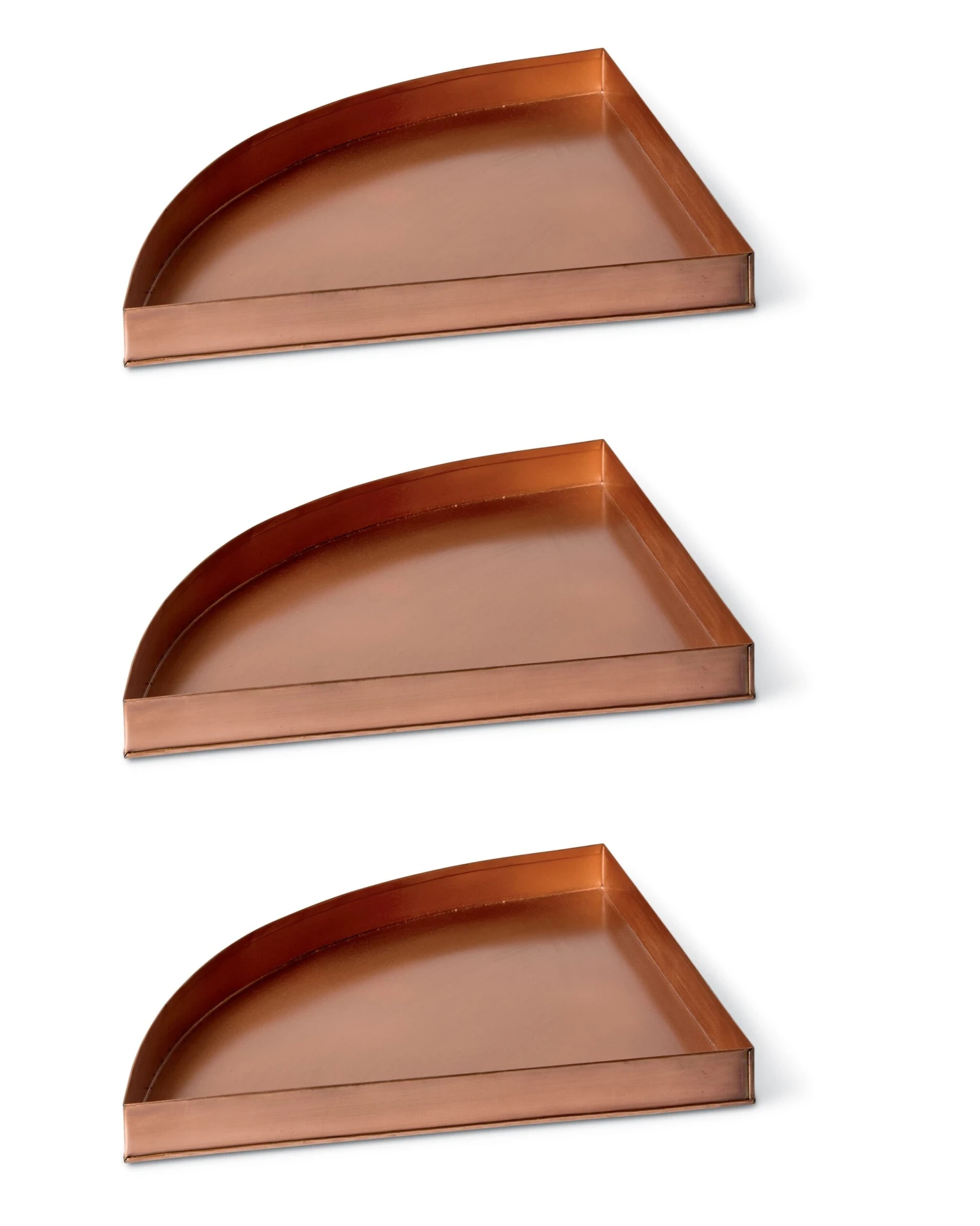 Essex Quarter Round Plant Stand Trays, Set Of 3 2 Essex Quarter Round Plant Stand Trays, Set Of 3