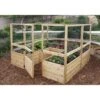 Garden In A Box Cedar Raised Bed With Deer Fence, 8' X 8' -Garden Pot Planter Sales Store 8595875 01V raised cedar garden bed with deer fence 8 x 8 3 4