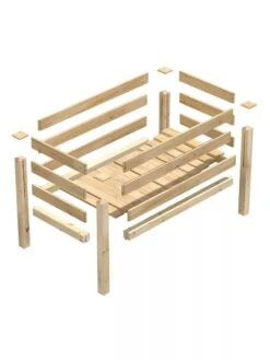 Elevated Cedar Garden Bed, 2' X 4' X 31" -Garden Pot Planter Sales Store 8596147 09V 3 4