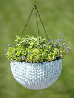 Weave Self-Watering Hanging Basket, 14" -Garden Pot Planter Sales Store 8596490 10307 tif