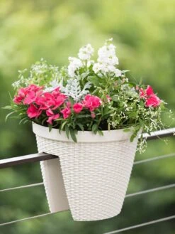 Weave Round Railing Planter, 11" -Garden Pot Planter Sales Store 8598370 8580 tif