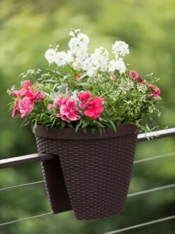 Weave Round Railing Planter, 11" -Garden Pot Planter Sales Store 8598370 8584 tif