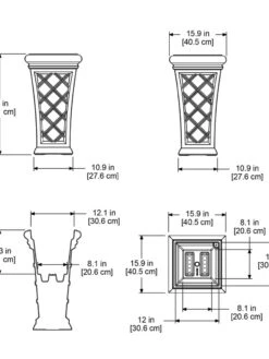 Carolina Self-Watering Tall Planter, 28" 13 Carolina Self-Watering Tall Planter, 28" -Garden Pot Planter Sales Store 8598645 11V tif