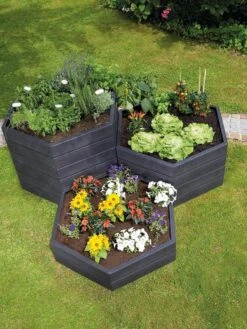Exaco Hexagonal Raised Garden Bed Planter 7 Exaco Hexagonal Raised Garden Bed Planter -Garden Pot Planter Sales Store 8599285 01V tif
