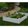 Raised Garden Bed With Grow Grid, 4' X 4' 2 Raised Garden Bed With Grow Grid, 4' X 4' -Garden Pot Planter Sales Store 8599291 01V vita raised garden bed with grow grid 4 ft by 4 ft white