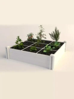 Raised Garden Bed With Grow Grid, 4' X 4' 7 Raised Garden Bed With Grow Grid, 4' X 4' -Garden Pot Planter Sales Store 8599291 02V