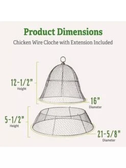 Chicken Wire Cloche With Extension 16 Chicken Wire Cloche With Extension -Garden Pot Planter Sales Store 8600116 1