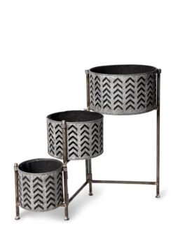 Galvanized Grow Bag Triple Planters With Stand 12 Galvanized Grow Bag Triple Planters With Stand -Garden Pot Planter Sales Store 8609180 4812 tif