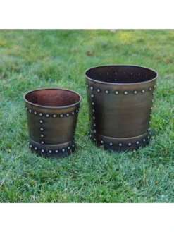 Riveted Planters, Set Of 2 -Garden Pot Planter Sales Store 8610032 01v