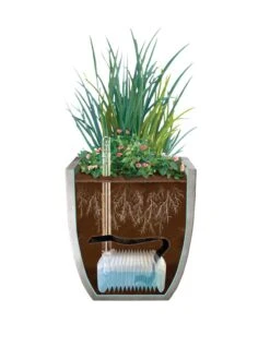 Self-Watering LavaStone® Modern Square 13 Self-Watering LavaStone® Modern Square -Garden Pot Planter Sales Store 8610250 SWInsert art 8inSq tif 2