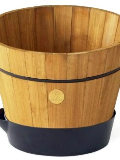 VegTrug® Build-a-Barrel Wooden Planter With Self-Watering Reservoir Tray, 18" 13 VegTrug® Build-a-Barrel Wooden Planter With Self-Watering Reservoir Tray, 18" -Garden Pot Planter Sales Store 8610253 01V tif