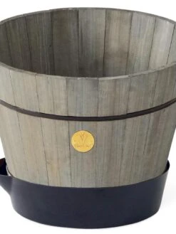 VegTrug® Build-a-Barrel Wooden Planter With Self-Watering Reservoir Tray, 18" 14 VegTrug® Build-a-Barrel Wooden Planter With Self-Watering Reservoir Tray, 18" -Garden Pot Planter Sales Store 8610253 08V tif