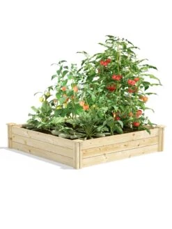 Pine Raised Garden Beds, 4'x4' -Garden Pot Planter Sales Store 8612250 02v