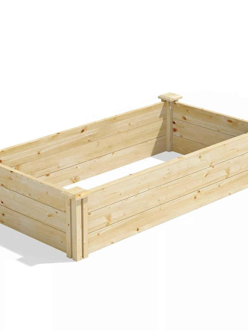 Pine Raised Garden Bed, 2'x4'x10.5" High 4 Pine Raised Garden Bed, 2'x4'x10.5" High - Image 2
