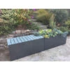 Nice Aluminum Trough Planters With Bench Top, 20"x46"x40" High -Garden Pot Planter Sales Store 8612377 01v