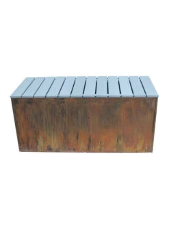 Nice Corten Trough Planters With Bench Top -Garden Pot Planter Sales Store 8612399 01v
