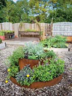 Birdies™ Corten Steel Round Raised Bed, Large, Low -Garden Pot Planter Sales Store 8613287 0013 birdies corten steel tiered round raised bed kit tall 1
