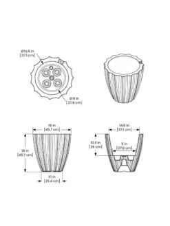Sedona Round Planter, 18" Diameter 10 Sedona Round Planter, 18" Diameter -Garden Pot Planter Sales Store 8613526 07V 3 4