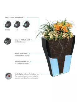 TruDrop One Pinch Planter 37 "Diameter -Garden Pot Planter Sales Store 8613631 06V 3 4