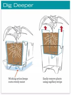 Stoneware Self-Watering Windowsill Planters, Set Of 2 11 Stoneware Self-Watering Windowsill Planters, Set Of 2 -Garden Pot Planter Sales Store hiw 8593943 jpg